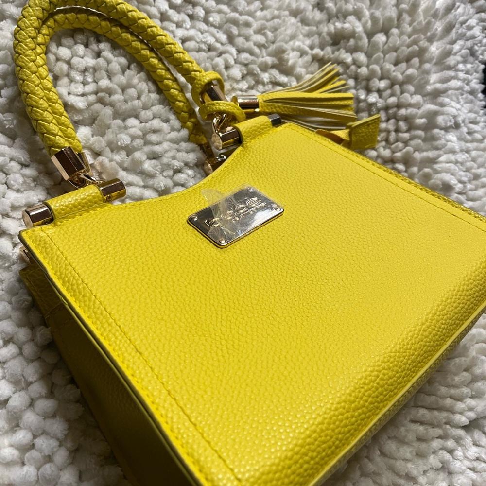 Yellow Handbag with Tassel Detail